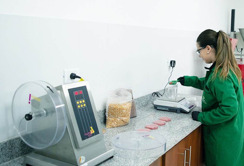 Seed technology expert at work in Incotec's Customer Experience Center in Argentina