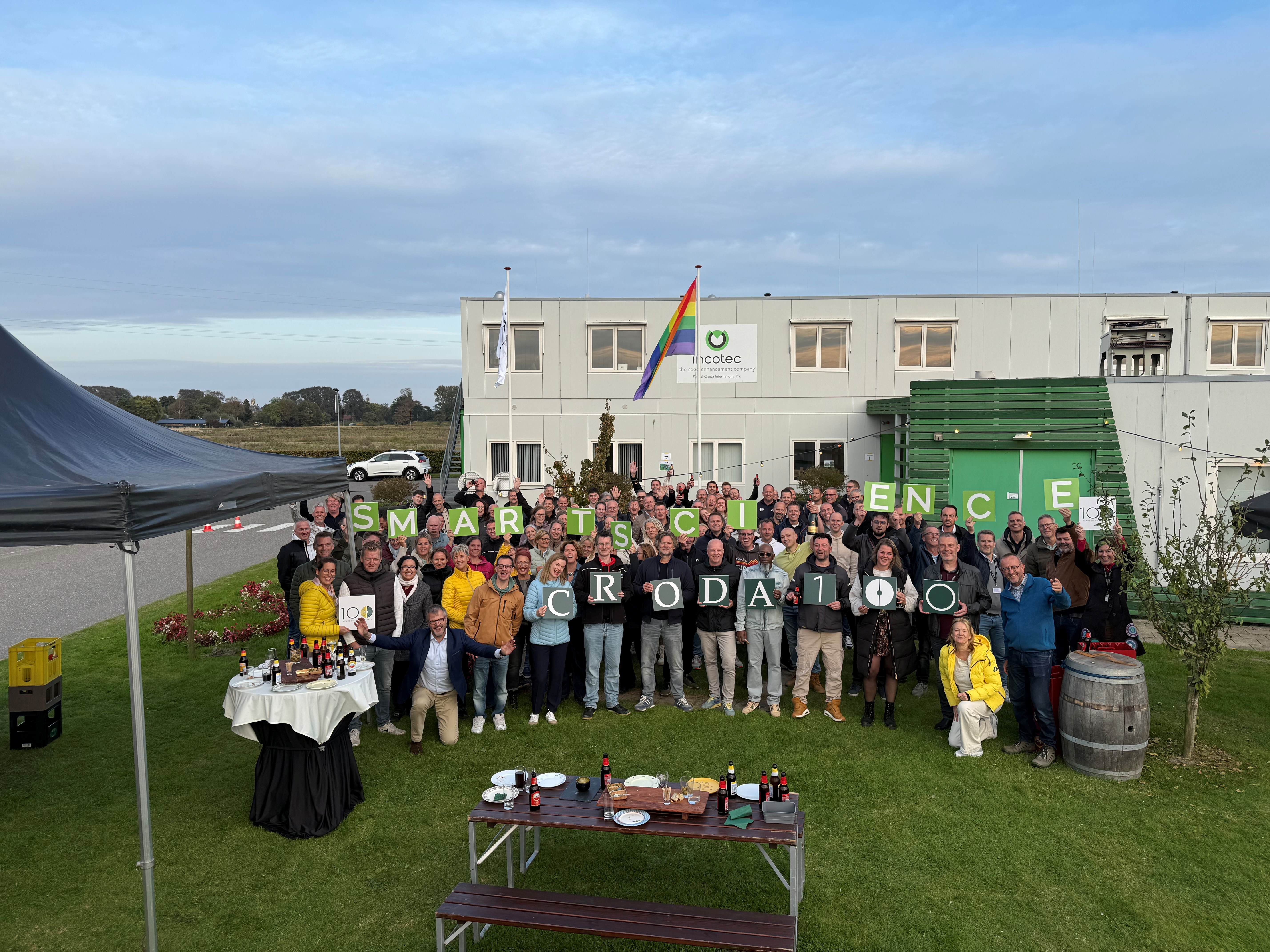 Incotec collega's vieren 100 jaar Croda 