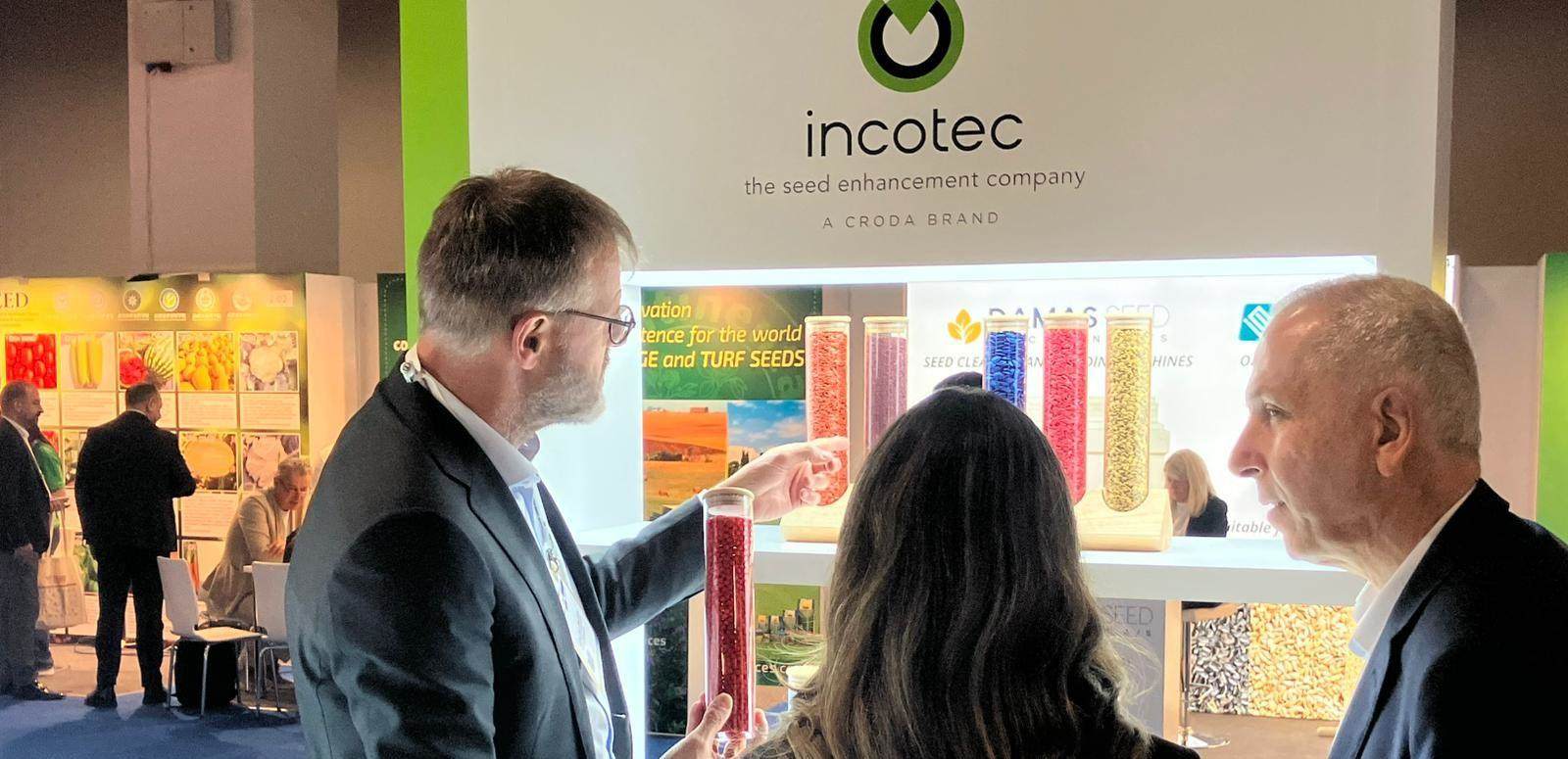 Discussions in the Incotec booth at ISF World Seed Congress