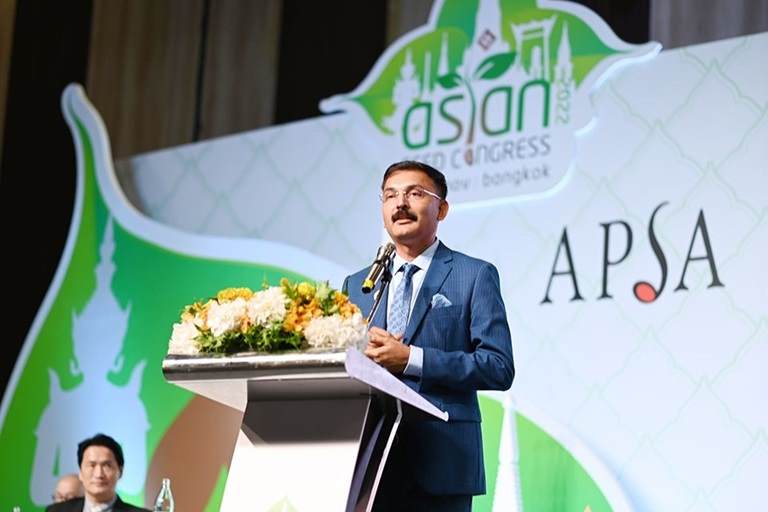 Manish Patel, Managing Director Incotec India, na zijn verkiezing tot president van de APSA